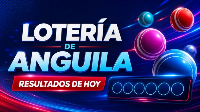 Gráfico destacado de resultados de la Lotería de Anguila de hoy.